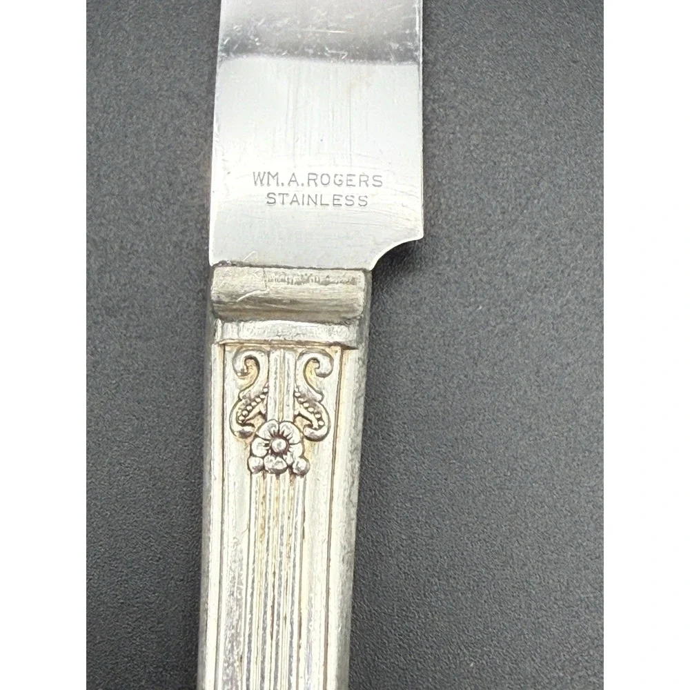 Vintage Oneida Wm A Rogers Silverplate Grille Knife Avenue Pattern 1939 Set Of 6